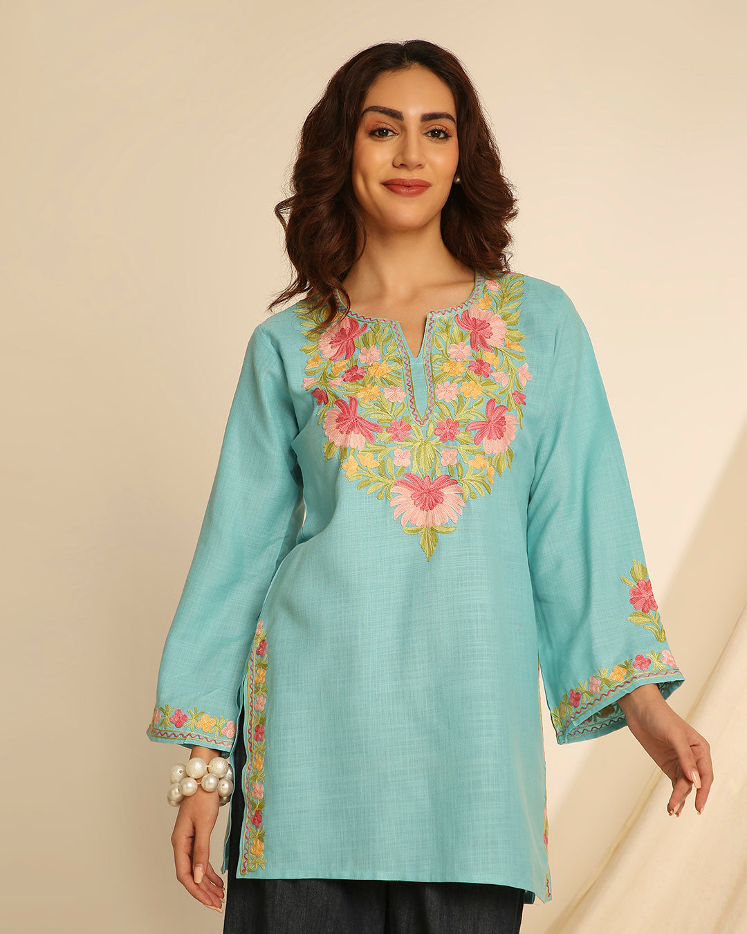 Ethereal Sky Bloom Kurta