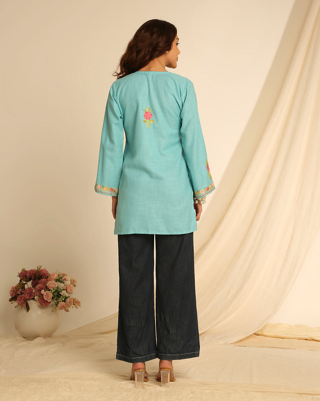 Ethereal Sky Bloom Kurta